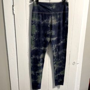 Green & Blue Tie Die Leggings